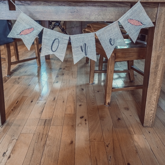 "One" 1st birthday banner - Picture 1 of 2